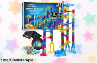 Circuito de canicas fluorescentes National Geographic: diversión brillante y creativa en un set de 15 piezas, ¡luzca su imaginación mientras juega a lo grande!