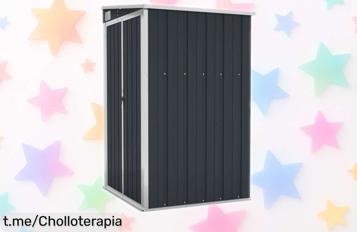 Cobertizo de jardín vidaXL con doble puerta y cierre seguro, ahora a un precio que parece regalo. ¡No pierdas esta oportunidad única de proteger tus cosas!