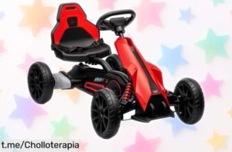 Coche eléctrico HOMCOM para peques con ruedas todoterreno y marcha atrás a un precio que es una locura, ¡hazlos sonreír mientras se divierten al máximo!