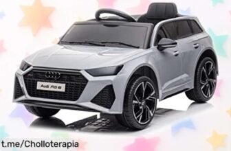 Coche eléctrico para niños con mando a distancia y música Bluetooth, ¡rebajado de precio! Haz feliz a tu pequeño con horas de diversión y aventura hoy mismo.