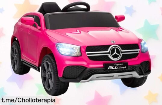 Coche eléctrico para peques MercedesBenz GLC Coupé 12V, rebaja brutal y diversión a lo grande; ¡no dejes pasar esta locura y controla la diversión desde fuera!