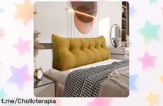 Cojín triangular Johnear para tu espalda en la cama, ¡súper resistente y con bolsillo lateral! No dejes pasar este precio loco que sólo dura poco tiempo.