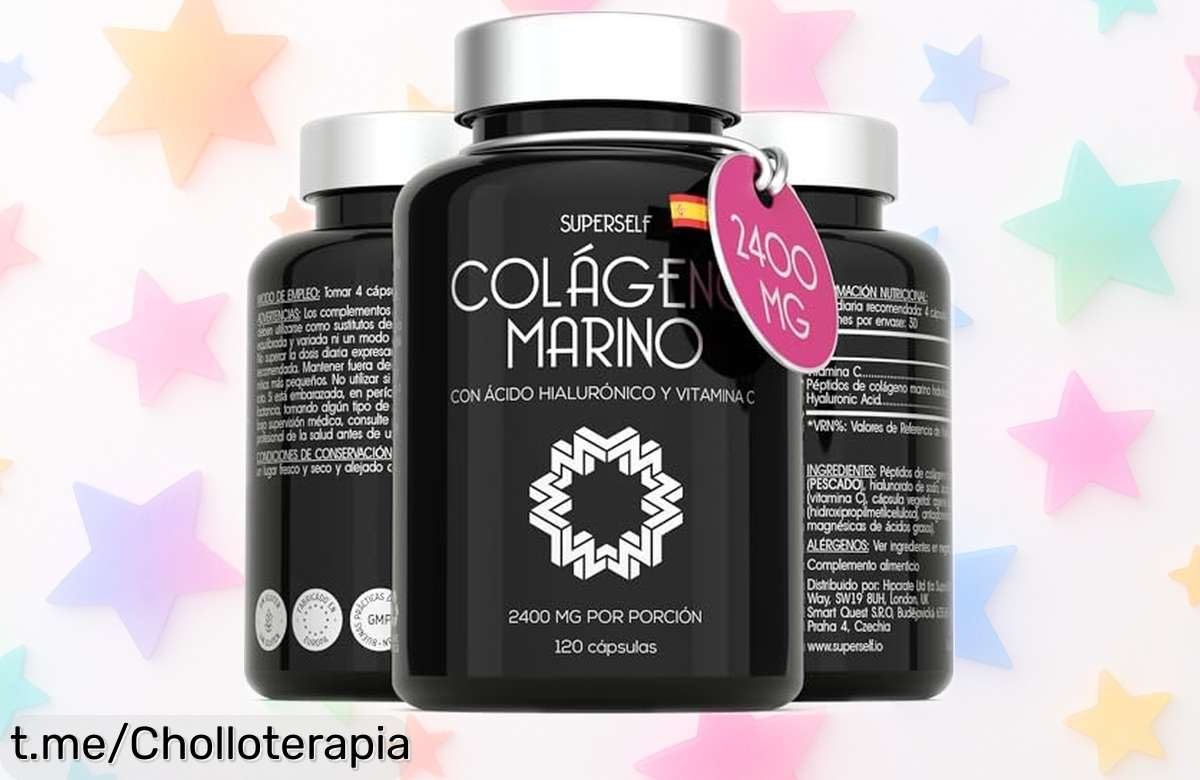 Colágeno marino con ácido hialurónico y vitamina C, ¡ofertón increíble para cuidar tu piel y sentirte espectacular ya!