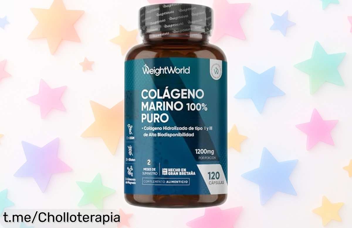 Colágeno marino hidrolizado 100% puro para dos meses a un precio de locura, ¡cuida tus huesos y piel desde dentro mientras te sientes genial!