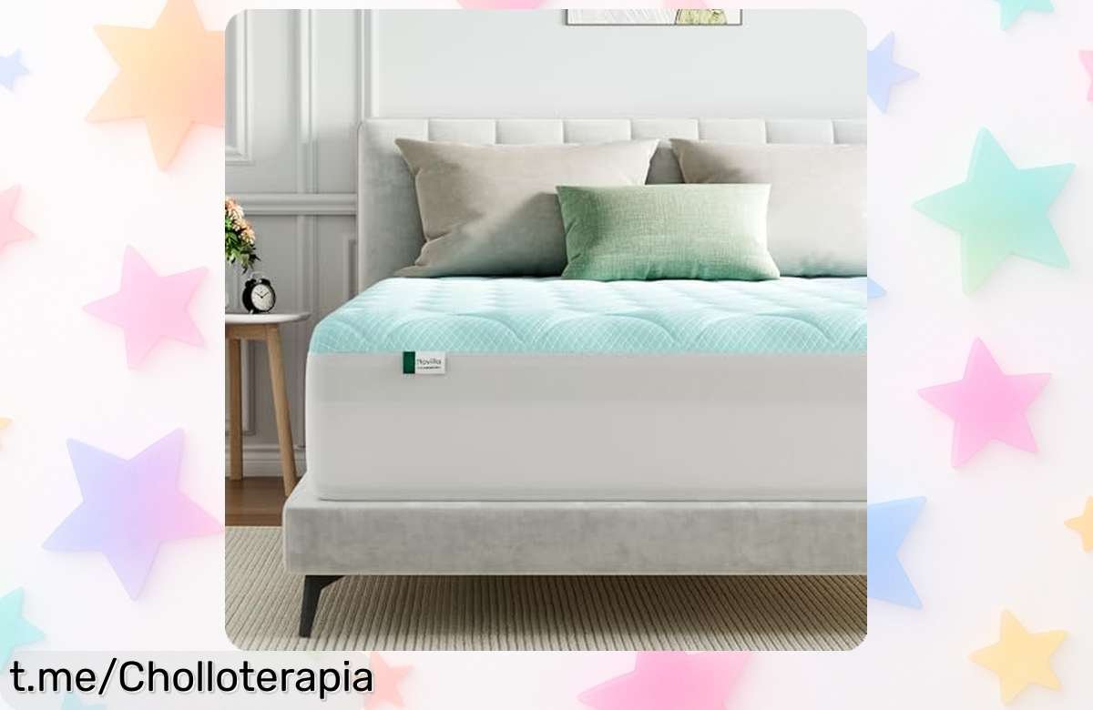 Colchón sobrecolchón refrescante Novilla al precio más bajo del año: Dile adiós al calor y disfruta de noches fresquitas en tu cama, ¡aprovéchalo antes que se agote!