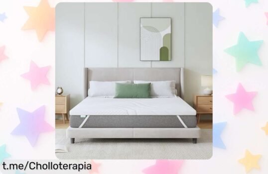 Colchón viscoelástico Novilla Topper 150x190cm que se queda fijo y siempre limpio, super chollo para tus noches de descanso ¡aprovéchalo ya antes de que desaparezca!