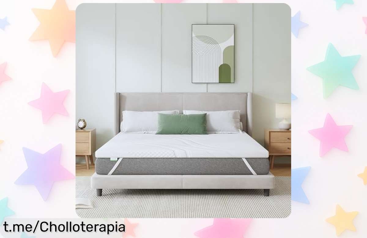Colchón viscoelástico Novilla Topper 150x190cm que se queda fijo y siempre limpio, super chollo para tus noches de descanso ¡aprovéchalo ya antes de que desaparezca!