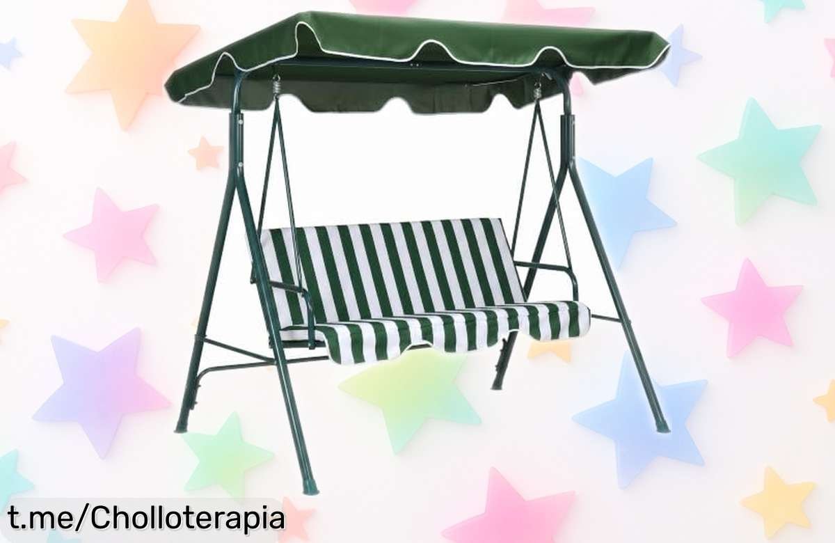Columpio de jardín Outsunny para 3 personas, ¡aprovéchate de este ofertón loco y disfruta momentos mágicos al aire libre!