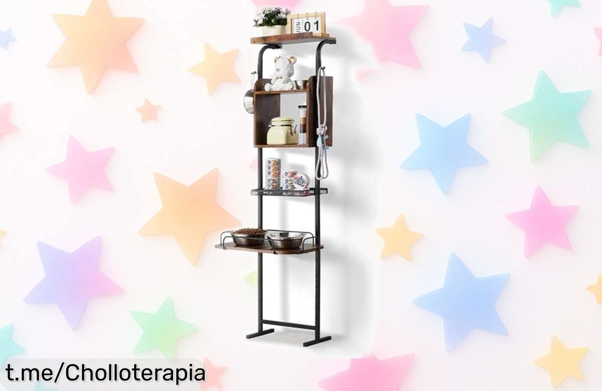 Comedero elevado para perros VEVOR con espacio de almacenamiento y altura ajustable, ¡rebajado y listo para simplificar la hora del almuerzo de tu amigo peludo!