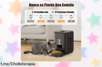 Comedero inteligente con WiFi para gatos y perros, ¡aprovecha este precio regalado y olvídate de los turnos! Haz feliz a tu peludo sin complicaciones.