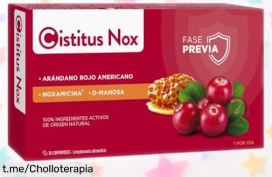 Complemento Cistitus Nox con arándano rojo para el cuidado urinario, precio loco que no puedes dejar escapar y tu salud te lo agradecerá al instante.