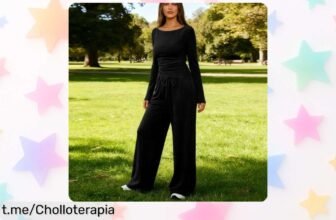 Conjunto de 2 piezas moderno y práctico que te hará brillar en casa o al salir, ¡ofertón irresistible para verte increíble sin complicaciones!