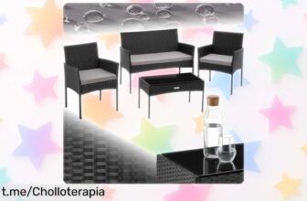Conjunto de jardín exterior tectake® para 4 personas, un ofertón que hará que tu terraza brille y tú te sientas en el paraíso. ¡No dejes escapar esta oportunidad!