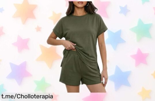 Conjunto deportivo IWOLLENCE de dos piezas con cintura elástica y bolsillos, un super chollo que hará que te sientas increíble en cada momento. ¡Aprovecha antes de que se acabe!