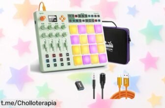 Controlador inalámbrico Synido con 16 pads RGB y pantalla OLED en un ofertón brutal para que tus ritmos no tengan límites; ¡crea música donde quieras, no te lo pierdas!