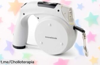 Correa extensible 6 en 1 InnovaGoods para perro con luz LED, reloj digital y más: ¡todo lo que necesitas para pasear a tu mascota ahora a un precio de chollazo irresistible!