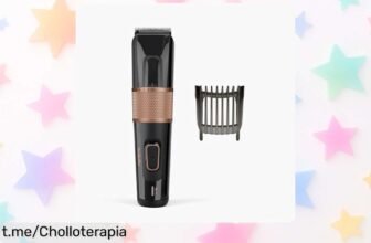 Cortapelos eléctrico BaByliss E974E con cuchillas de acero, ¡rebajado y listo para darte precisión total mientras disfrutas la libertad de cortar tu pelo como un pro!