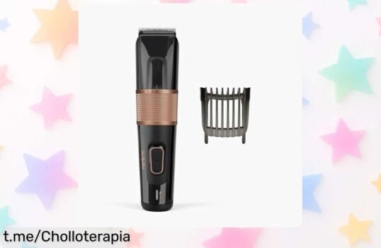 Cortapelos eléctrico BaByliss E974E con cuchillas de acero, ¡rebajado y listo para darte precisión total mientras disfrutas la libertad de cortar tu pelo como un pro!