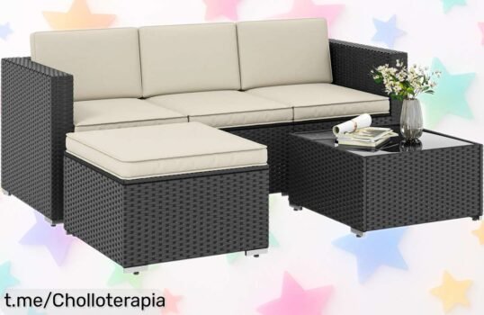Crea tu rincón chill con el espectacular conjunto de ratán para jardín Outsunny, ahora a un precio de escándalo que se va volando. ¡No te lo pierdas y disfruta del verano al máximo!