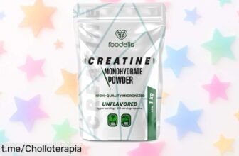 Creatina monohidratada Foodelis de 1 kg a precio loco, pura y sin sabor: ¡apoya tus entrenamientos intensos y mejora tu rendimiento por mucho menos de lo que imaginas!