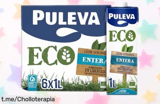 Deliciosa leche entera ecológica Puleva en pack de 6 litros, ahora a un precio regalado que te cuida y energiza; ¡no dejes pasar este chollazo!