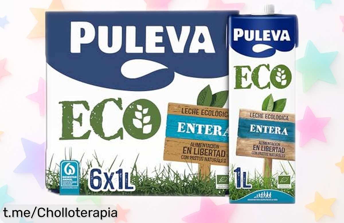 Deliciosa leche entera ecológica Puleva en pack de 6 litros, ahora a un precio regalado que te cuida y energiza; ¡no dejes pasar este chollazo!