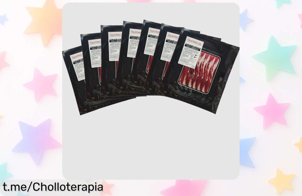 Deliciosa paleta de bellota 100% ibérica Faustino Gil en prácticos sobres, llevas el sabor a casa con un precio de escándalo que se derrite en tu boca, ¡aprovéchalo ya!