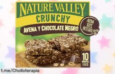 Deliciosas barritas Nature Valley de avena integral y chocolate negro, pack e invitación a disfrutar con cada bocado ¡precio locazo por su calidad!