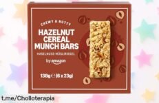 Deliciosas barritas de cereales con avellanas tostadas by Amazon, pack de 6 unidades a un precio regalado que no querrás dejar pasar ¡Prueba el saborazo desde Alemania ya!