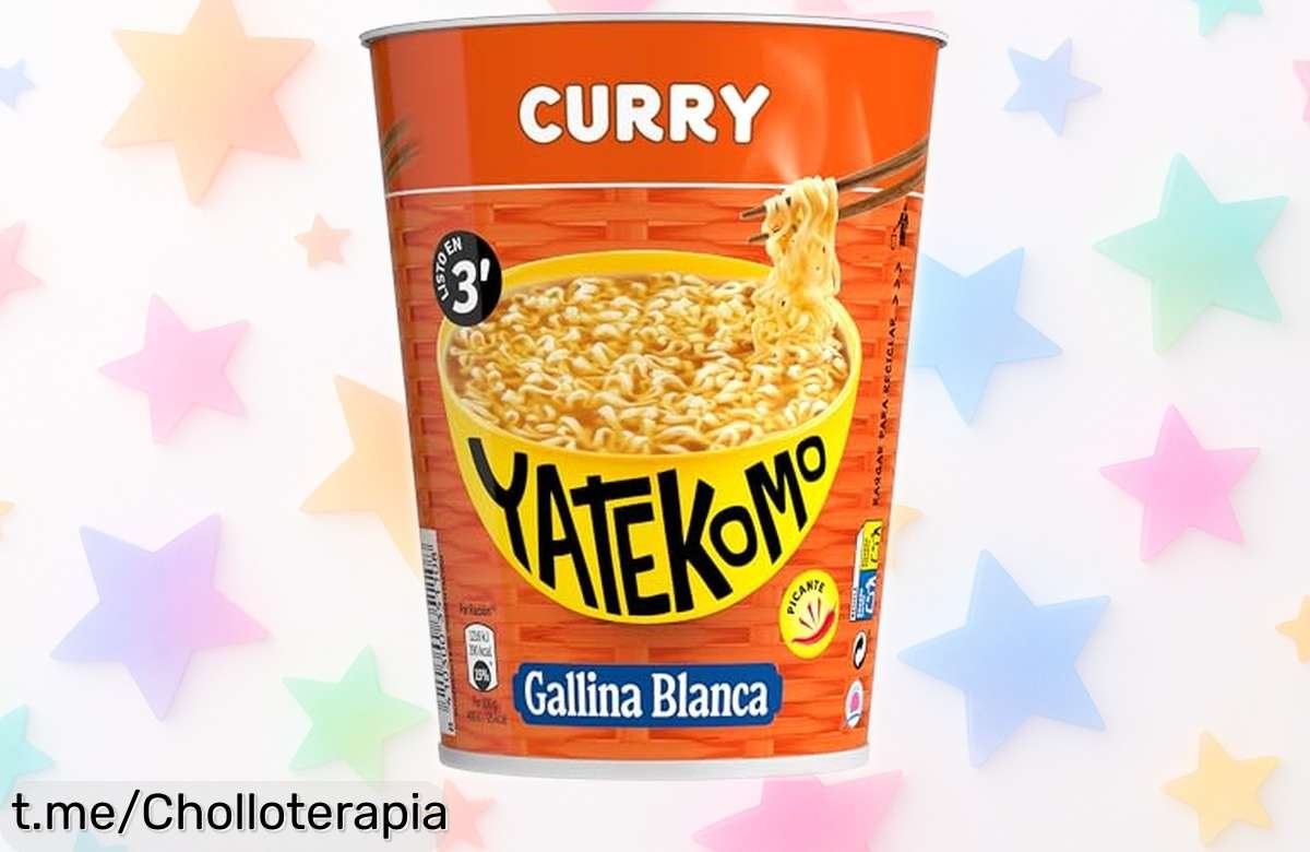 Deliciosos fideos orientales Yatekomo Curry de Gallina Blanca, ¡preparados en 3 minutos y a un precio que te dejará boquiabierto!