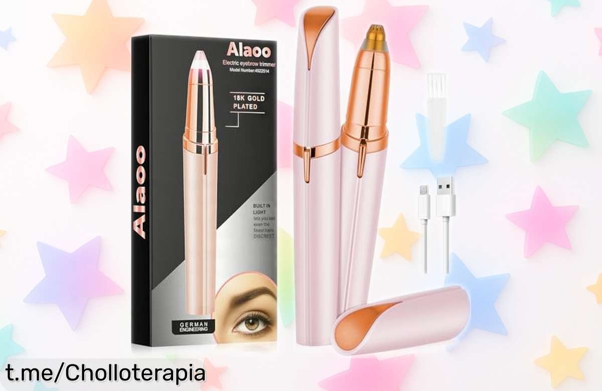Depiladora de cejas y facial AlaOO: precio rebajado, diseño práctico tipo bolígrafo y luz LED para que no te equivoques; ¡no dejes pasar este chollazo ya!
