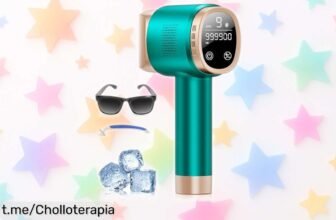 Depiladora láser 21J con refrigeración y 9 niveles de energía, ¡preparada para que digas adiós al vello de forma rápida y sin irritaciones a un precio increíble!
