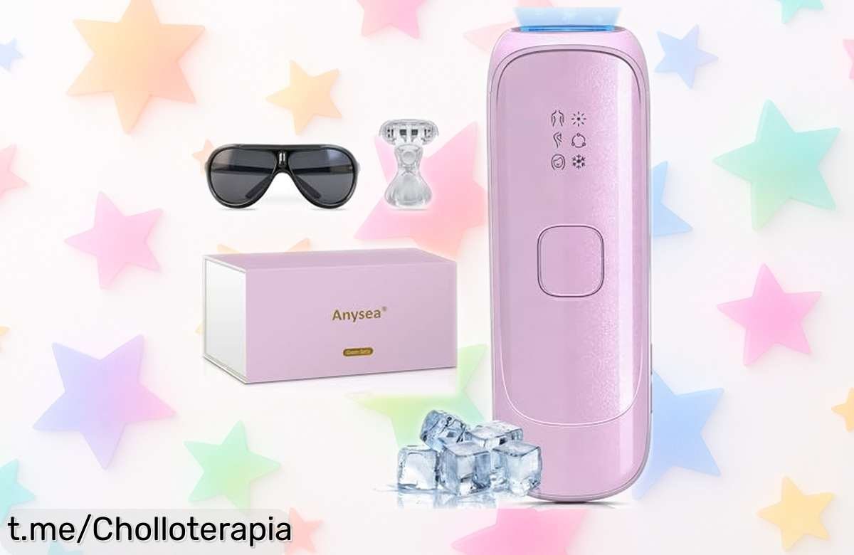 Depiladora láser Anysea con enfriamiento y 3 modos, ¡rebajada a precio loco! Resultados visibles en semanas, no dejes escapar esta oportunidad única para sentirte increíble.