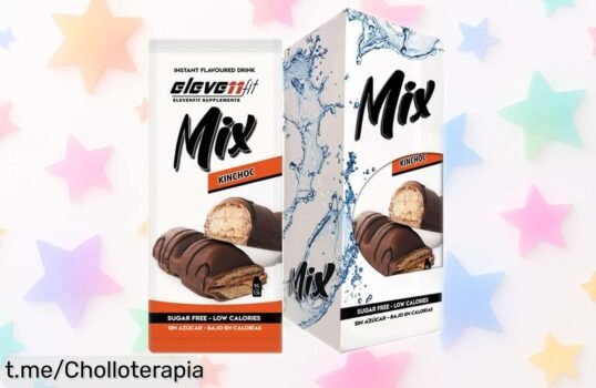 Descubre Eleven Fit Mix sabor Kinchoc en caja de 12 sobres, ¡ahora con un precio loco para darle a tu agua todo el sabor que necesitas! Hidrátate y rinde más cada día.