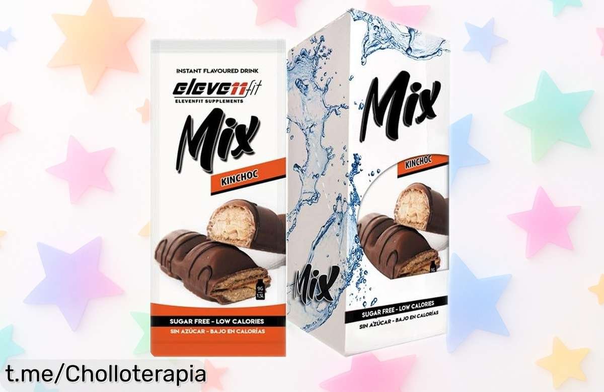 Descubre Eleven Fit Mix sabor Kinchoc en caja de 12 sobres, ¡ahora con un precio loco para darle a tu agua todo el sabor que necesitas! Hidrátate y rinde más cada día.