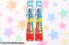 Descubre el cepillo de dientes infantil Colgate Kids Bluey en pack de 4: cabezales pequeños y suaves que vuelven la hora del brushing divertida. ¡No te quedes sin él!