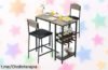 Descubre el conjunto Barset de bar con mesa y 2 taburetes en un elegante gris, perfecto para tus desayunos; ¡ofertón que no puedes dejar escapar!