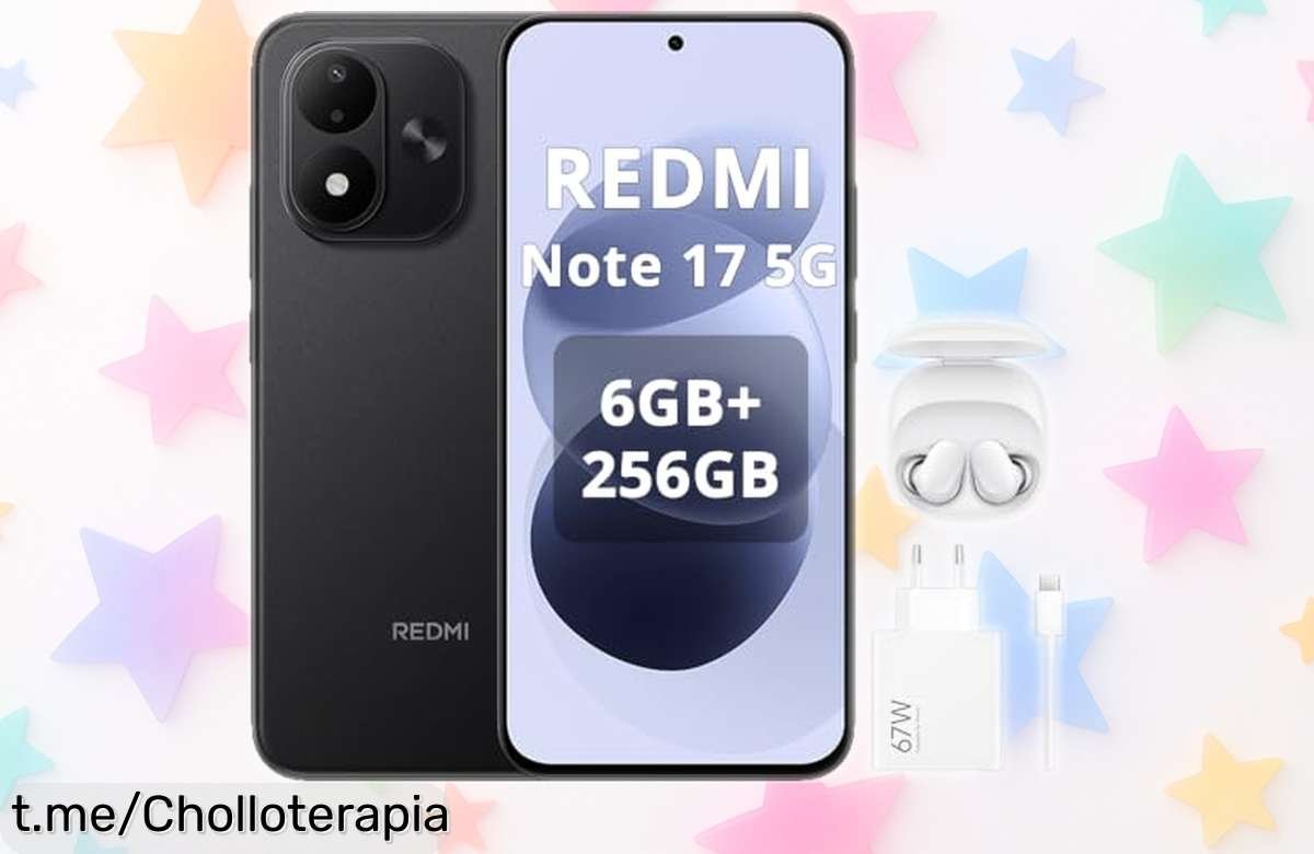 Descubre el increíble móvil Xiaomi Redmi Note 17, con batería de dos días y pantalla AMOLED; ¡rebajado a un precio que te hará sonreír! No esperes más para disfrutarlo.