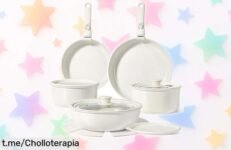 Descubre el juego de cocina GiPP de 15 piezas: ¡sartenes grandes y apilables que ahorran espacio, resistencias increíbles! No te pierdas este ofertón para tu hogar.