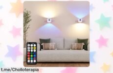Descubre el ofertón de pack de 2 lámparas LED RGB LuminexDesigns AURI WL01, ¡ilumina tus momentos y dale vida a tu hogar ya mismo!