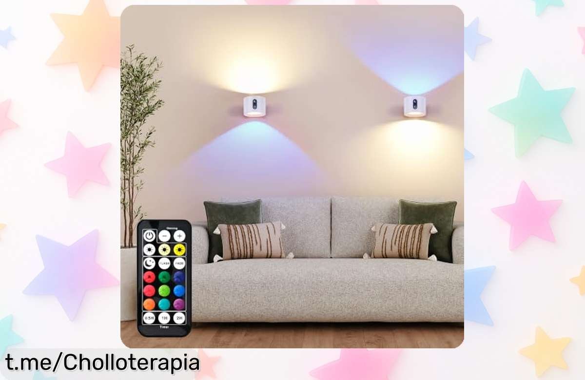 Descubre el ofertón de pack de 2 lámparas LED RGB LuminexDesigns AURI WL01, ¡ilumina tus momentos y dale vida a tu hogar ya mismo!