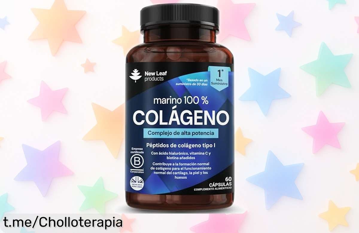 Descubre el ofertón del colágeno marino hidrolizado New Leaf: 60 tabletas con vitamina C para unas articulaciones sanas y una piel radiante. ¡No te lo pierdas, tu belleza te lo agradecerá!