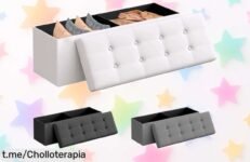 Descubre el puf baúl acolchado RELAXTY de 80 litros, aguanta hasta 300 kg y transforma tu espacio con este ofertón que no podrás dejar pasar. ¡Decídete ahora!