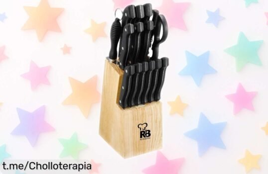 Descubre el set de cuchillos RENBERG Tenesse de 15 piezas, un super chollo que hará que cocinar se sienta como arte. ¡Aprovecha la rebaja y corta con estilo ya!