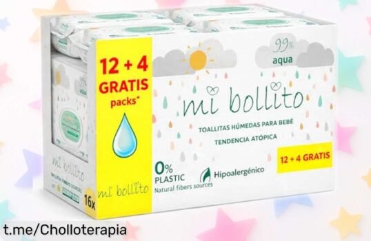 Descubre el super chollo de toallitas para bebé Mi Bollito: ¡960 unidades suaves y seguras que cuidan la piel de tu pequeño! Aprovecha este ofertón ahora, tus momentos felices te lo agradecerán.