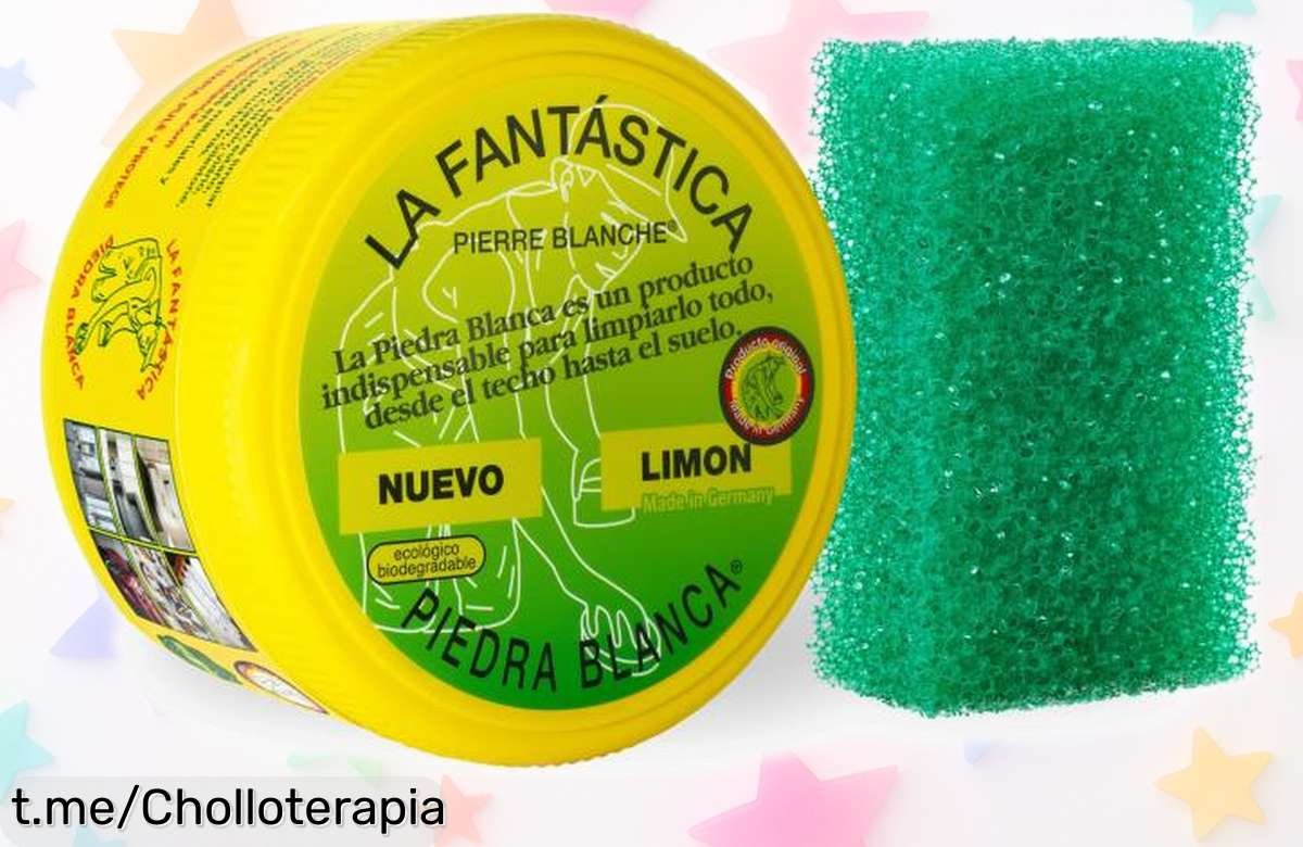 Descubre la asombrosa arcilla de limpieza multiusos La Fantástica Piedra Blanca con esponja gratis: ¡ofertón irrepetible para brillar tu cocina y baño!