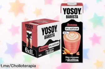 Descubre la bebida vegetal de avena YOSOY Barista en pack de 6 litros, ¡un sabor cremoso que hará volar tus cafés! No te quedes sin probar esta oferta irresistible.