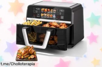 Descubre la increíble freidora de aire cristal 10 en 1 de 10 litros que ¡rebaja su precio a un chollazo! Cocina con sabor y salud, no te lo pierdas.