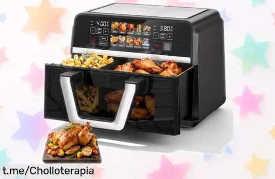 Descubre la increíble freidora de aire cristal 10 en 1 de 10 litros que ¡rebaja su precio a un chollazo! Cocina con sabor y salud, no te lo pierdas.