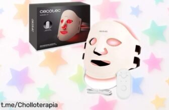Descubre la increíble máscara facial LED Cecotec FaceCare LÜM, que en solo 10 minutos rejuvenece tu piel; ¡aprovéchala porque es un chollazo imposible de dejar pasar!